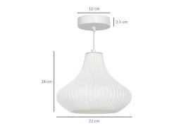 Lámpara de techo Luzentra Homcom 25W luz cálida 3000K blanco Ø22x180 cm