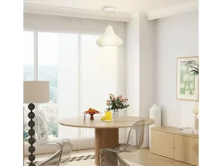 Lámpara de techo Luzentra Homcom 25W luz cálida 3000K blanco Ø22x180 cm