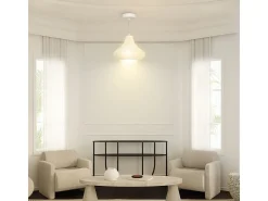 Lámpara de techo Luzentra Homcom 25W luz cálida 3000K blanco Ø22x180 cm