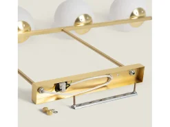 Lámpara de Techo Metal y Cristal Moonlight Boqor Dorado