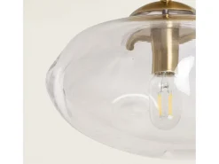 Lámpara de Techo Metal y Cristal Halych Transparente