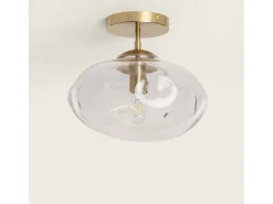 Lámpara de Techo Metal y Cristal Halych Transparente
