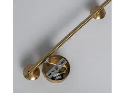 Lámpara de Techo Metal y Cristal Moonlight Brass 4 Focos Blanco