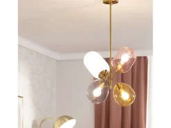 Lámpara de Techo Metal y Cristal Papallona Multicolor