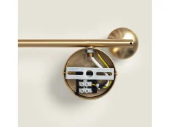 Lámpara de Techo Metal y Cristal Moonlight Brass 4 Focos Rosa