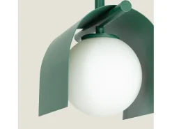 Lámpara de Techo Metal y Cristal Heswall Verde