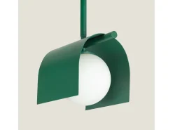 Lámpara de Techo Metal y Cristal Heswall Verde