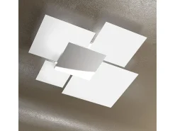 Lámpara de techo moderna 1088/90-BI, cristal blanco, 4 luces E27