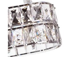 Lámpara de techo moderna de cristal para salón plateada - Ovalada 80 cm - Miami