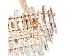 Lámpara de techo moderna de cristal para salón dorada - Ovalada 80 cm - Las Vegas