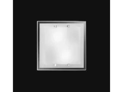 Lámpara de techo moderna de cristal cuadrada blanca 4 luces E27 pequeña Frame