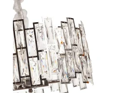 Lámpara de techo moderna de cristal para salón plateada - Ovalada 80 cm - New York
