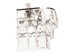 Lámpara de techo moderna de cristal para salón plateada - Ovalada 80 cm - San Francisco