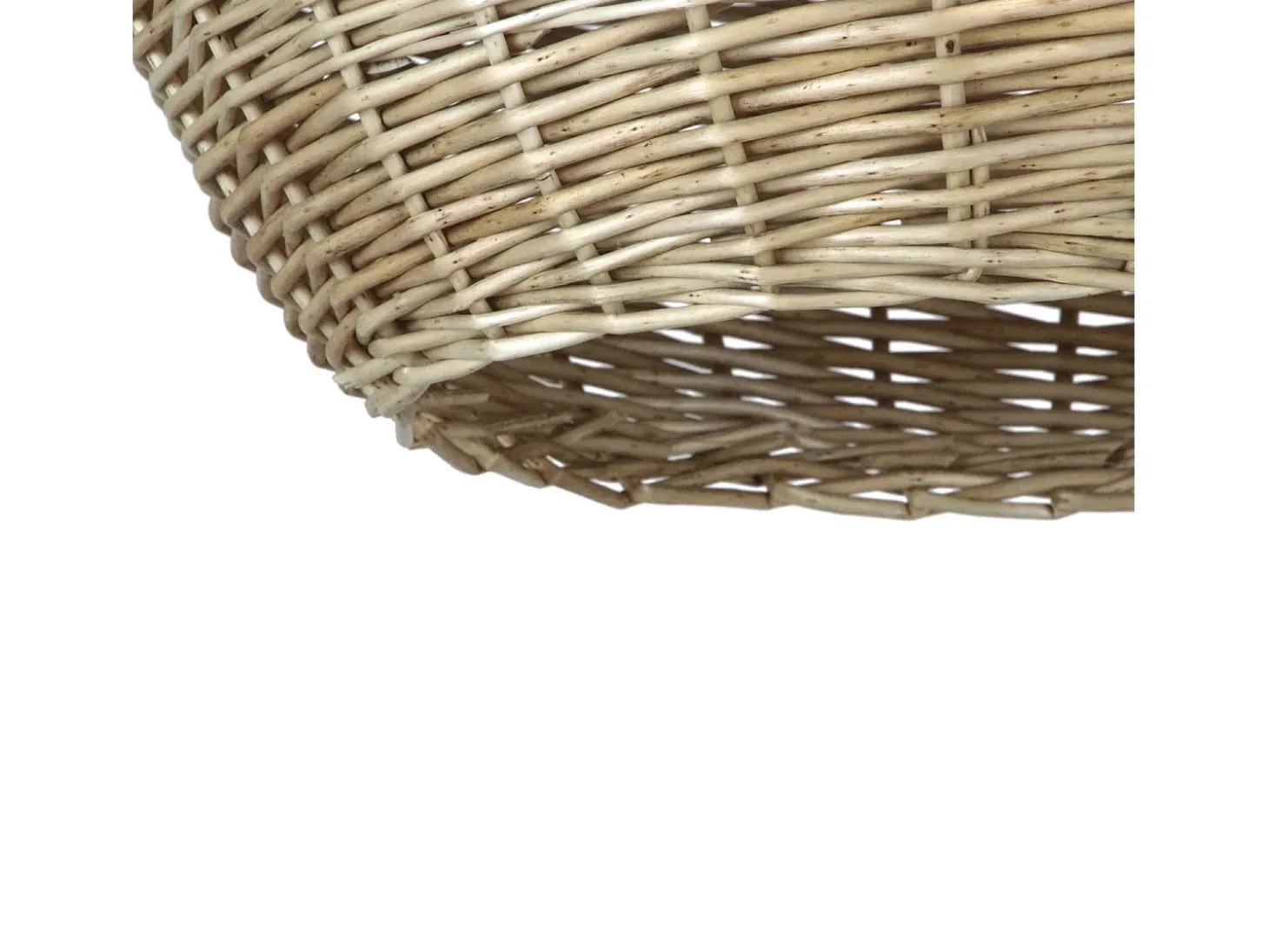 Lámpara de techo NATURAL estilo moderno - Alt. 130 cm x ø70 cm - E27 15W - acero y mimbre oscuro - IP20