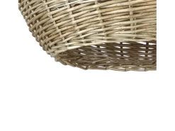 Lámpara de techo NATURAL estilo moderno - Alt. 130 cm x ø30 cm - E27 15W - acero y mimbre claro - IP20
