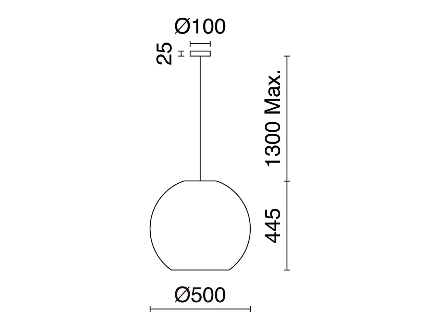 Lámpara de techo NATURAL estilo moderno - Alt. 130 cm x ø50 cm - E27 15W - acero y mimbre claro - IP20