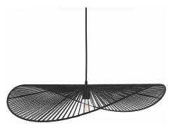 Lámpara de techo negra de papel de cuerda 75 cm - Mada