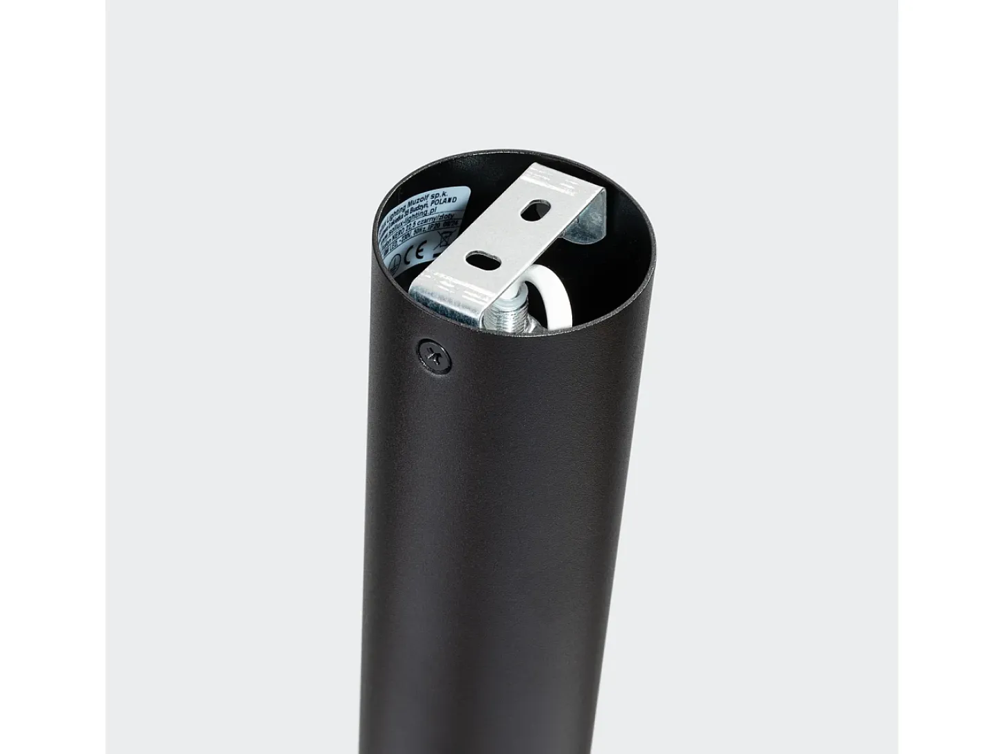 Lámpara De Techo Nero Moderno De Acero - 1 Fuentes Luminosas - L.6 X A.22,5 Cm - Negro/Oro