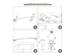 Lámpara de techo NETTLIFE con 3 llamas, color negro, industrial, E14, para sala de estar