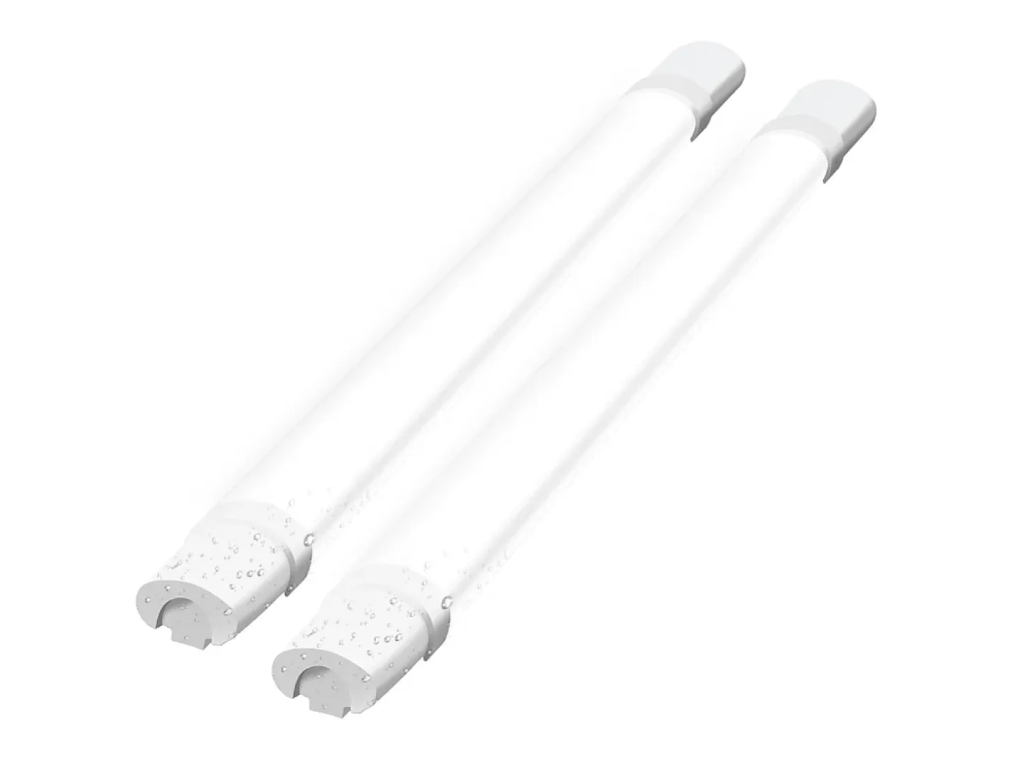 Lámpara de techo NETTLIFE 2er LED a prueba de humedad 90CM - 24W 3000LM lámpara de techo lámpara de cocina lámpara de bañera IP65 5000K
