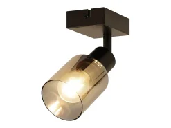 Lámpara de techo NETTLIFE con 1 llama, color negro, industrial, E14, para sala de estar