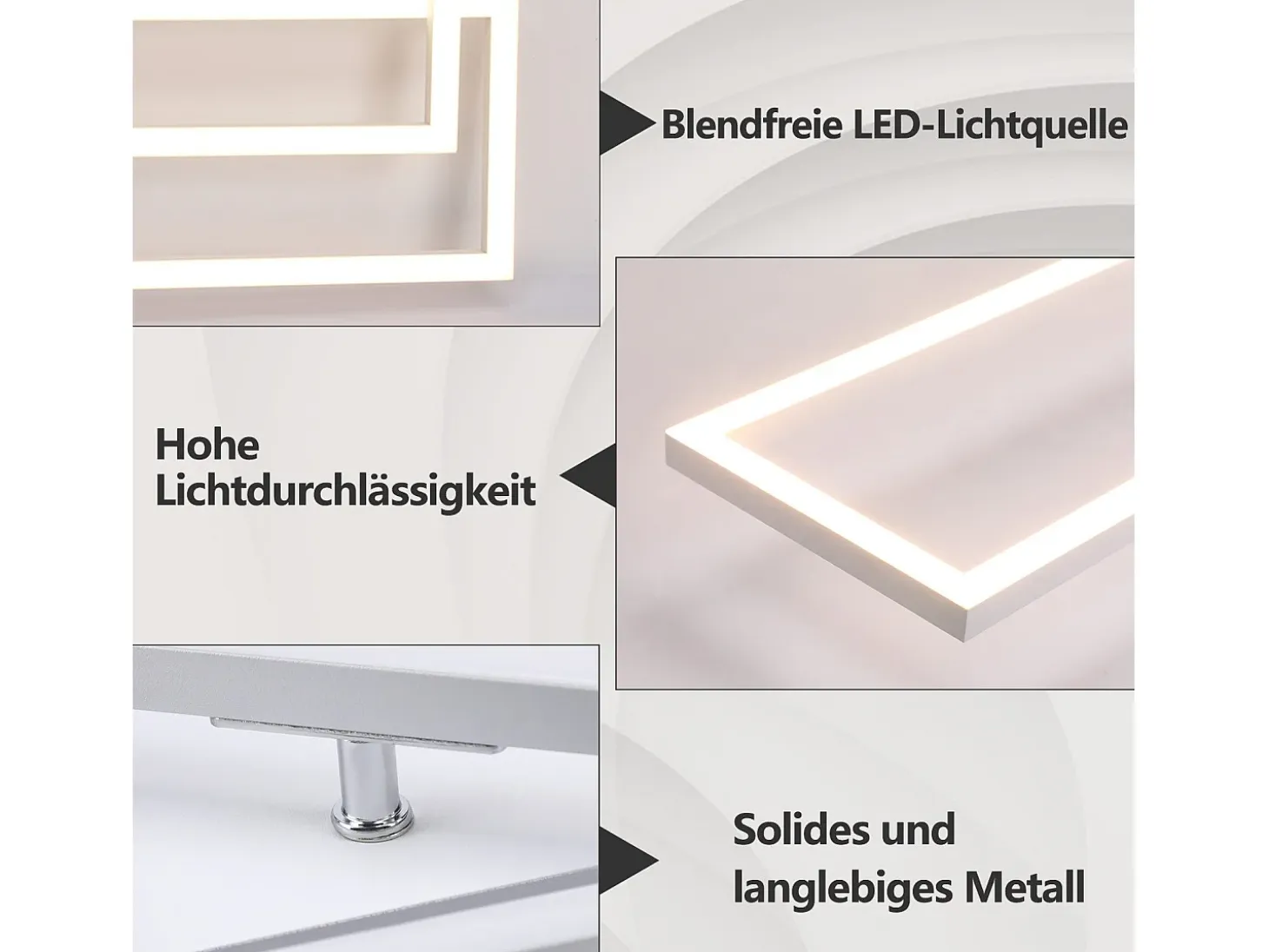 Lámpara de techo NETTLIFE para salón, LED, lámpara de techo para cocina, con mando a distancia, diseño moderno, 3000K-6500K, 36W