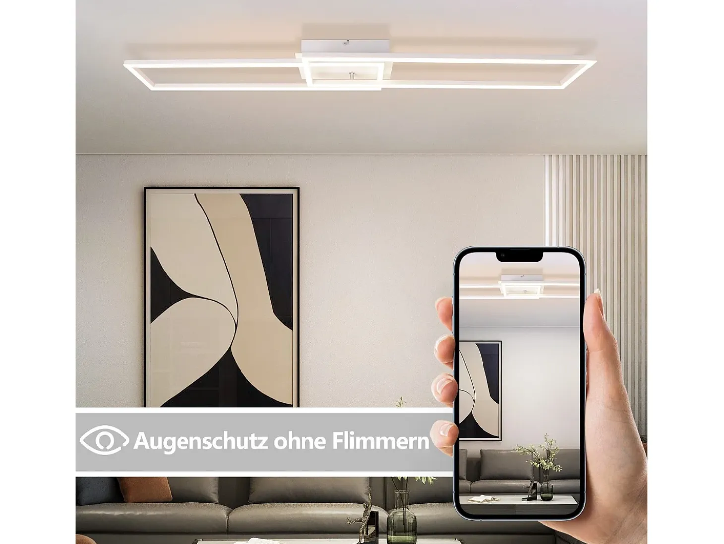 Lámpara de techo NETTLIFE para salón, LED, lámpara de techo para cocina, con mando a distancia, diseño moderno, 3000K-6500K, 36W