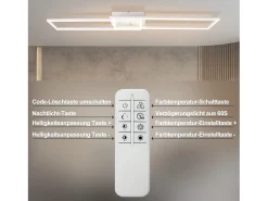 Lámpara de techo NETTLIFE para salón, LED, lámpara de techo para cocina, con mando a distancia, diseño moderno, 3000K-6500K, 36W