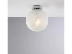 Lámpara de techo Olaf en hierro cromado 1 luz con esfera dm.20 H.23 Ø20 BL294-PL1-CR