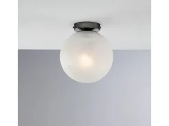 Lámpara de techo Olaf en hierro bronceado 1 luz con esfera dm.20 H.23 Ø20 BL294-PL1-NR