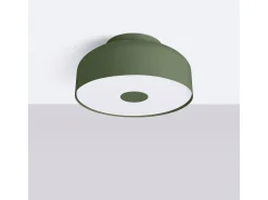 Lámpara De Techo Omiq Moderno De Acero/Pvc - 4 Fuentes Luminosas - L.30 X A.15 Cm - Verde Oliva