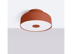Lámpara De Techo Omiq Moderno De Acero/Pvc - 4 Fuentes Luminosas - L.30 X A.15 Cm - Ocre Rojo