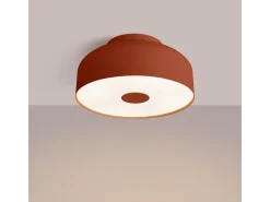 Lámpara De Techo Omiq Moderno De Acero/Pvc - 4 Fuentes Luminosas - L.30 X A.15 Cm - Ocre Rojo