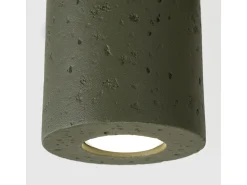 Lámpara de techo Orbis industrial de concreto - 1 fuentes luminosas - L.10 x A.10 cm - verde oliva