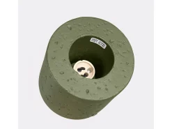 Lámpara de techo Orbis industrial de concreto - 1 fuentes luminosas - L.10 x A.10 cm - verde oliva
