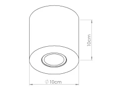 Lámpara de techo Orbis industrial de concreto - 1 fuentes luminosas - L.10 x A.10 cm - verde oliva