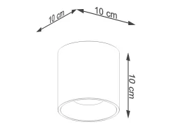 Lámpara De Techo Orbis Minimalista De Acero - 1 Fuentes Luminosas - L.10 X A.10 Cm - Dorado