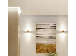 Lámpara De Techo Orbis Minimalista De Acero - 1 Fuentes Luminosas - L.10 X A.10 Cm - Dorado