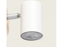 Lámpara de Techo Orientable Madera 1 Foco Olmo Blanco