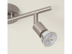 Lámpara de Techo Orientable Aluminio Oasis 2 Focos Plata Plateado