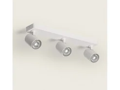 Lámpara de Techo Orientable Cora 3 Focos Blanco Blanco