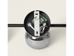 Lámpara de Techo Orientable Metal y Cristal 3 Focos Romsy Gris