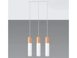 Lámpara de techo Pablo 3 blanco 90x45x6 cm
