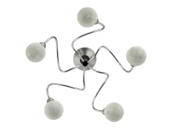 Lámpara de techo pantallas cristal redonda 5 bombillas LED G9 ES341447