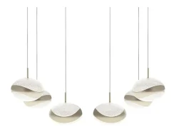Lámpara de techo Planett Lumit 48W 3600 lm altura regulable beige 65x30 cm