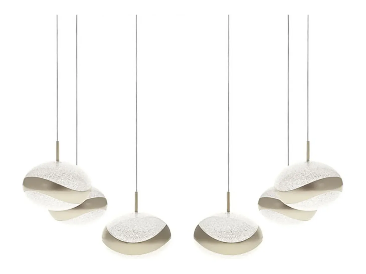 Lámpara de techo Planett Lumit 48W 3600 lm altura regulable beige 65x30 cm