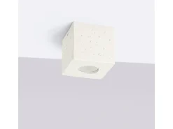 Lámpara de techo Quad industrial de concreto - 1 fuentes luminosas - L.10 x A.10 cm - beige