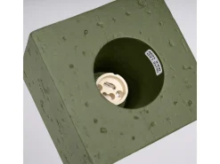 Lámpara de techo Quad industrial de concreto - 1 fuentes luminosas - L.10 x A.10 cm - verde oliva