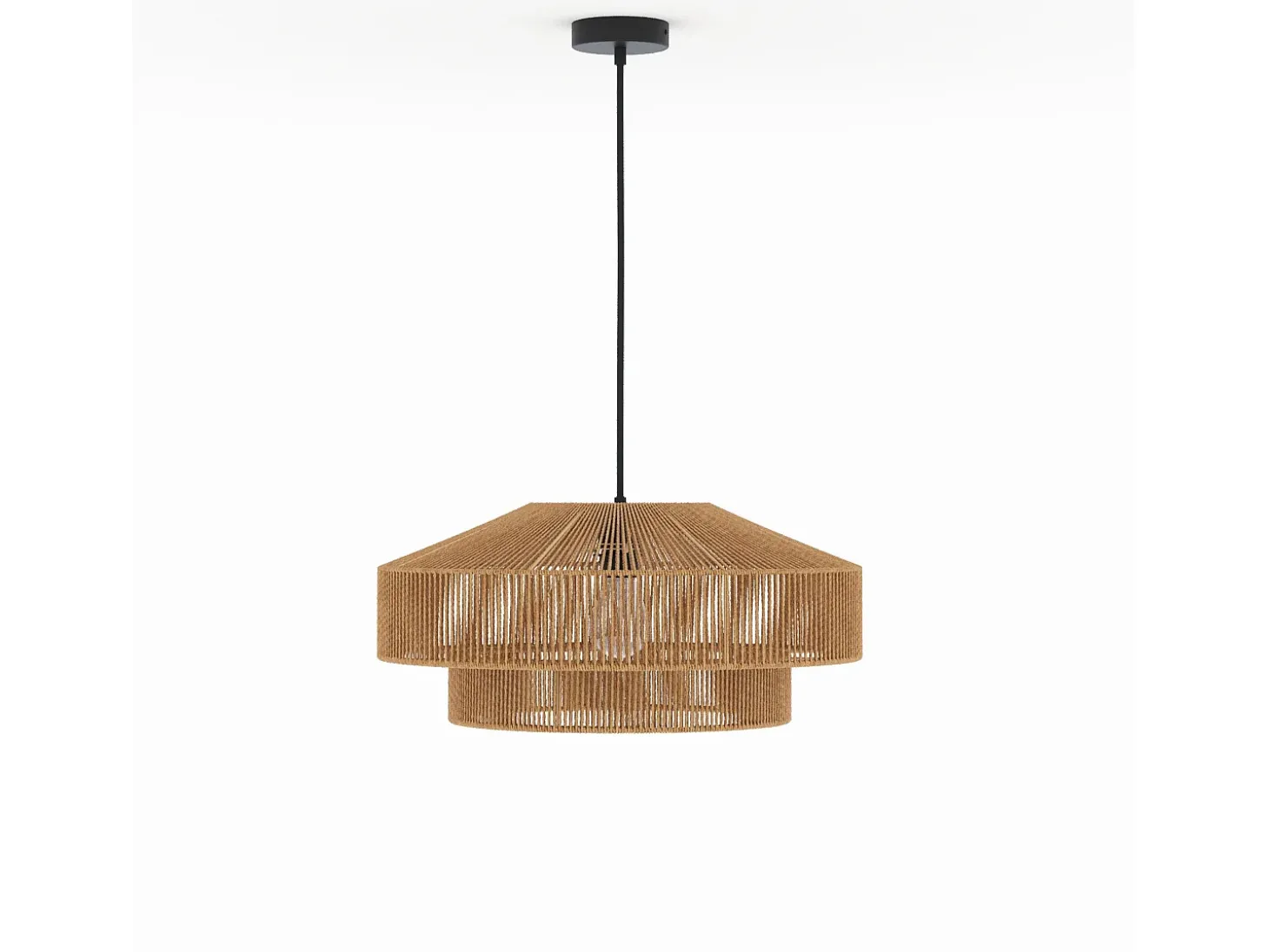 Lámpara de techo redonda de papel de cuerda 60 cm - Clairia