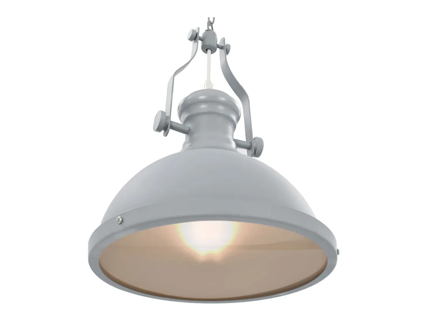 Lámpara de techo redonda gris E27 ES407307